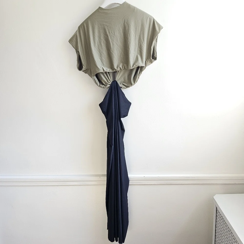 New ViX Loop Swim Beach Cover-Up Olive/Black Midi Dress NWT Size Large